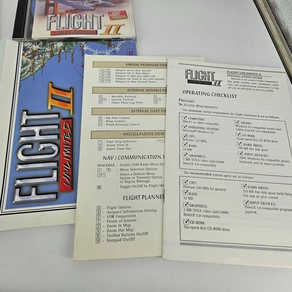 Microsoft Flight Simulator 2004 PC CD Disc II Handbook Airplane School Computer - Picture 10 of 10